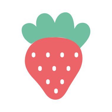 protein beslenme vektör çizim ile lezzetli çilek meyve