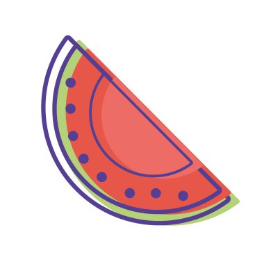 lezzetli dilim karpuz meyve vitamin ve protein vektör çizim ile
