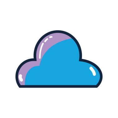 güzel bulut gökyüzü tasarlamak vektör şehrinde hava durumu