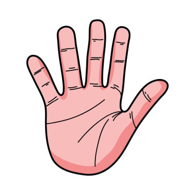 kişi el parmak ve rakamlar illüstrasyon vektör