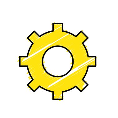 Mühendislik Sanayi Dişli ve mekanik teknoloji vektör çizim