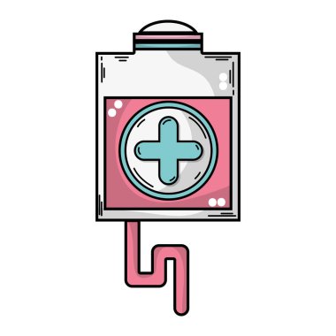 kan bağışı şırınga tranfusion araçları vektör çizim ile