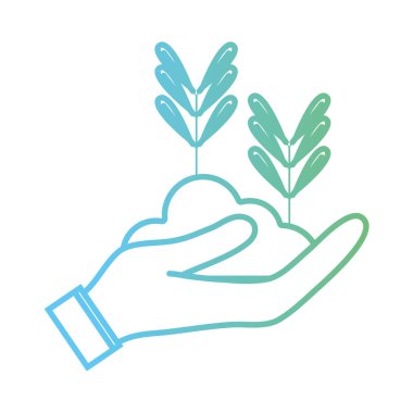 satır doğal bitkiler yaprakları ile ve botanik el vektör çizim içinde yer