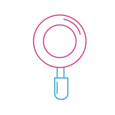 satır Büyüteç arama ve keşif simge vektör çizim