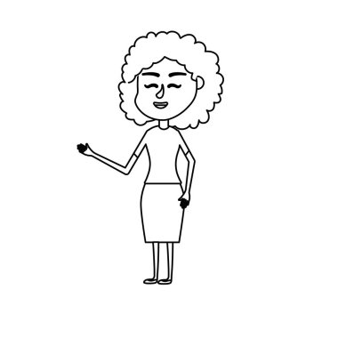 satır kadın saç tasarım ve şık giysileriyle vektör çizim ile