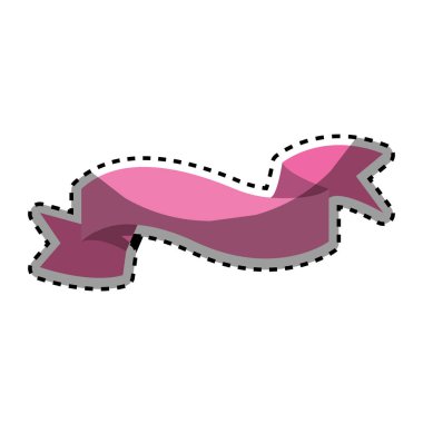 pembe kurdele dekorasyon tasarım, görüntü illüstrasyon vektör