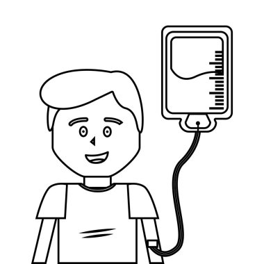 kan simge görüntüsünü, vektör çizim tasarım bağış şekil adam
