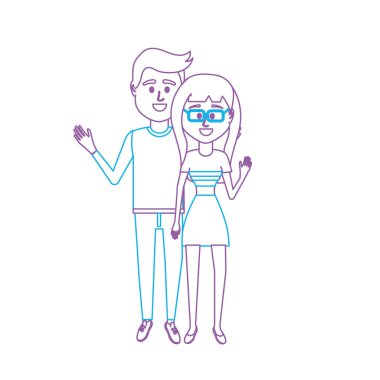 satır çift clouthes birlikte vektör illüstrasyon simge tasarım