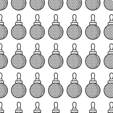 gri tonlamalı güzellik topu Noel dekorasyon arka plan tasarım vektör çizim