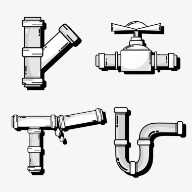 su damlaları tüpler nesne vektör çizim belirleyin