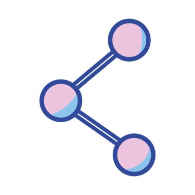 Sosyal medya ağ bağlantısı vektör çizim ile paylaşmak
