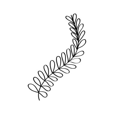 rustik doğal dalları bitki yaprakları vektör çizim ile