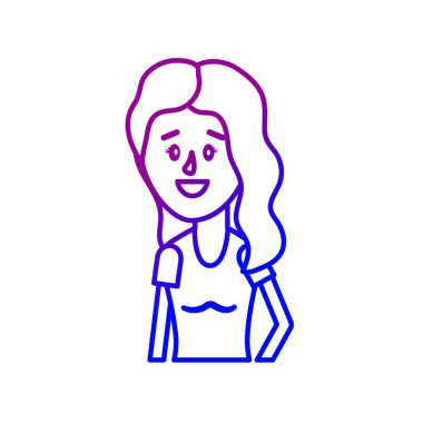 satır kadın saç modeli ve bluz tasarım vektör çizim ile