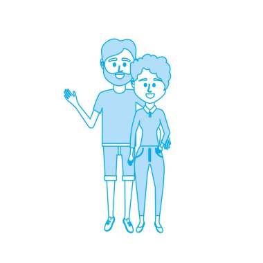 siluet çift clouthes birlikte vektör illüstrasyon simge tasarım