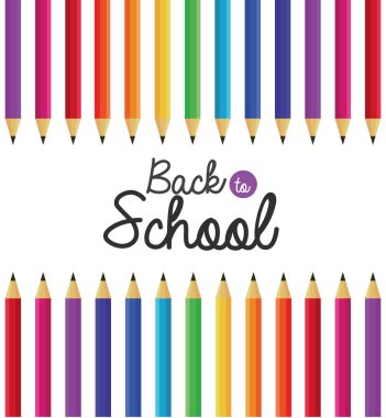 eğitim kalem renkler eşyaları arka plan vektör çizim