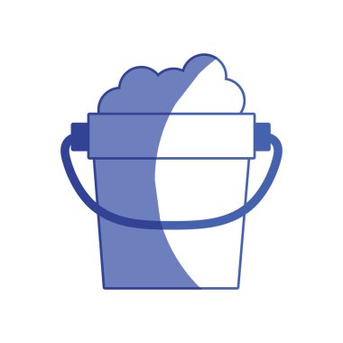 pleay plaj vektör çizim siluet sant kova