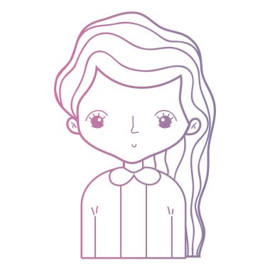 satır güzellik kadın saç modeli desiand ve bluz vetor çizim ile