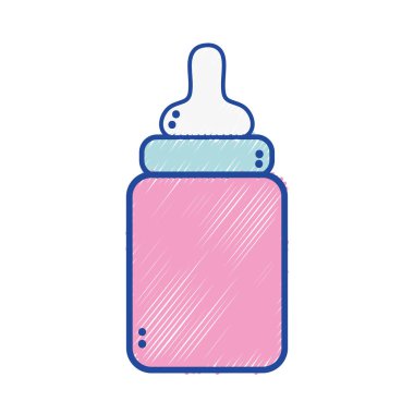 vektör çizim içmeyi bebek besleme şişe
