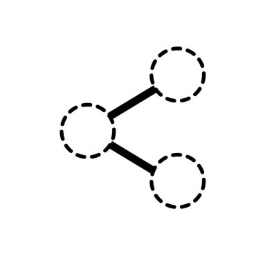 Sosyal medya paylaşmak şekil teknoloji bağlantısı vektör çizim noktalı