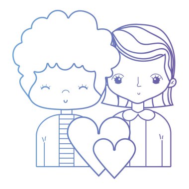 saç tasarım vektör çizim ile birlikte güzellik çift hat