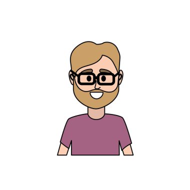 Avatar erkek t-shirt tasarım vektör çizim simgesi