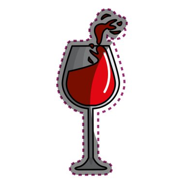 etiket cam sıçramasına şarap simge görüntüsünü, vektör halat tasarımı