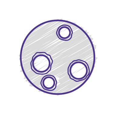 Güzellik ay doğal uydusu dünya gezegen vektör çizim