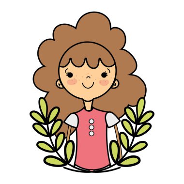 Noel giysileri ve dalları yaprakları tasarım vektör çizim ile güzel kız