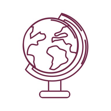 siluet dünya gezegen Resepsiyon aracı dekorasyon, vektör çizim