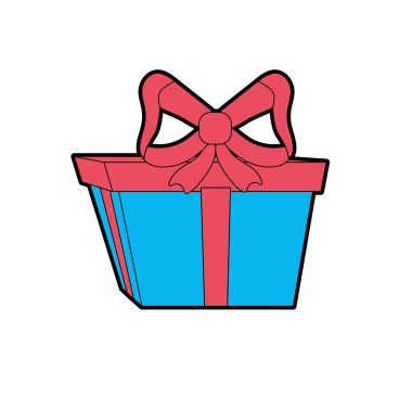 Mevcut hediye ile şerit yay süsleme tasarlamak vektör