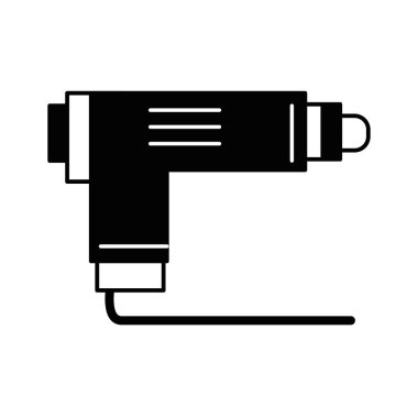 kontur tabanca araç araba servisi onarım vektör çizim