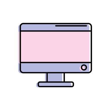 elektronik bilgisayar teknolojisi ile veritabanı bilgi vektör illustraton