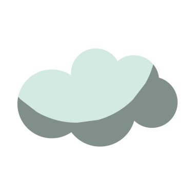 güzel bulut gökyüzü simgesi, vektör çizim tasarım