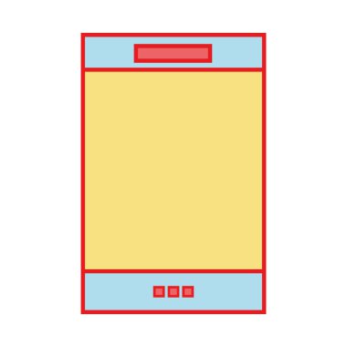 Smartphone elektronik teknoloji iletişim ve konuşma vektör çizim