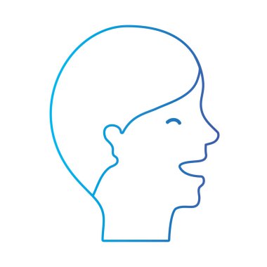 çizgi adam kafa saç modeli tasarımı ile illüstrasyon vektör