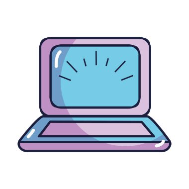 dizüstü bilgisayar bilgi online eğitim için vektör çizim yardımcı olmak için