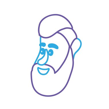 satır avatar adam yüz saç modeli tasarım vektör çizim ile