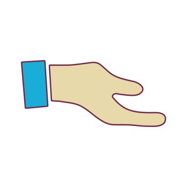 adam el sinyal ya da iletişim vektör çizim