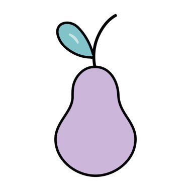 lezzetli armut meyve protein beslenme vektör çizim ile