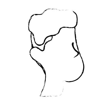 iyi adam yüz haistyle ile şekil, çizim tasarım vektör