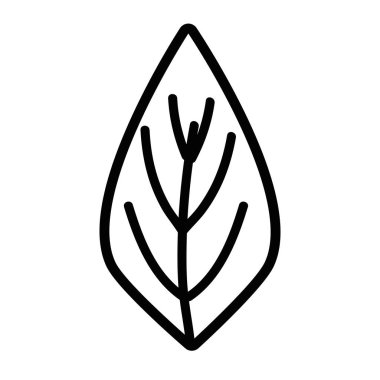 ekoloji koruma simge vektör çizim için satır doğal yaprak