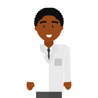 Gözlüklü, vektör çizim tasarım profesyonel doktor uzman