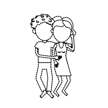 saç tasarım vektör çizim uyku ile noktalı şekil güzellik çift