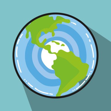 Dünya gezegeni galaktik keşif, vektör çizim tasarım