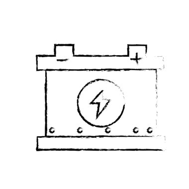 pil araba servisi için mekanik onarım vektör çizim şekil