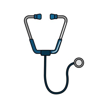 sağlık stetoskop aracı gözden geçirme kalp mavi, illüstrasyon vektör
