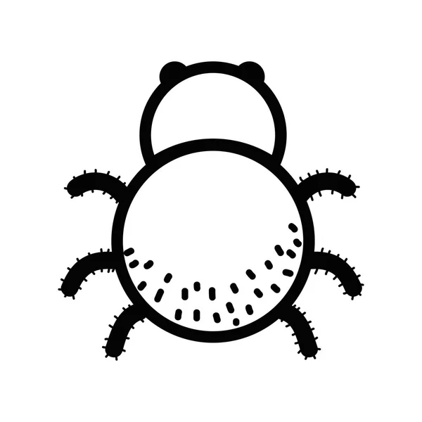 Linie Spinne Insekt Tier Und Gefährliches Symbol Symbol Vektor Illustration — Stockvektor