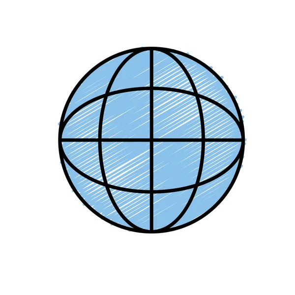 Hálózat Globális Digitális Térkép Vektoros Illusztráció — Stock Vector