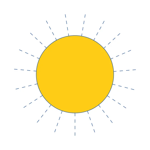 Trevlig Solen Ljus Stråle Väder Vektorillustration — Stock vektor