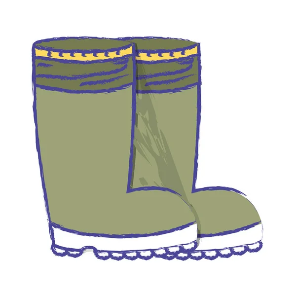 Резиновые Сапоги Объект Защиты Ног Векторной Иллюстрации — стоковый вектор
